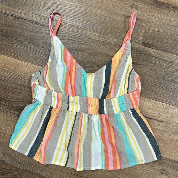 O’Neill Kelby Stripe top tank crop style Size XS. Beautiful summer fun colors - Picture 2 of 9